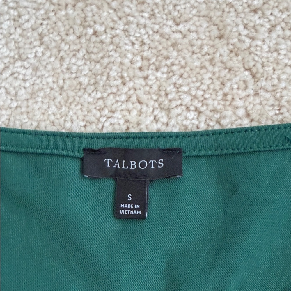 Talbots Emerald Sequin Tank Top - Picture 2 of 4